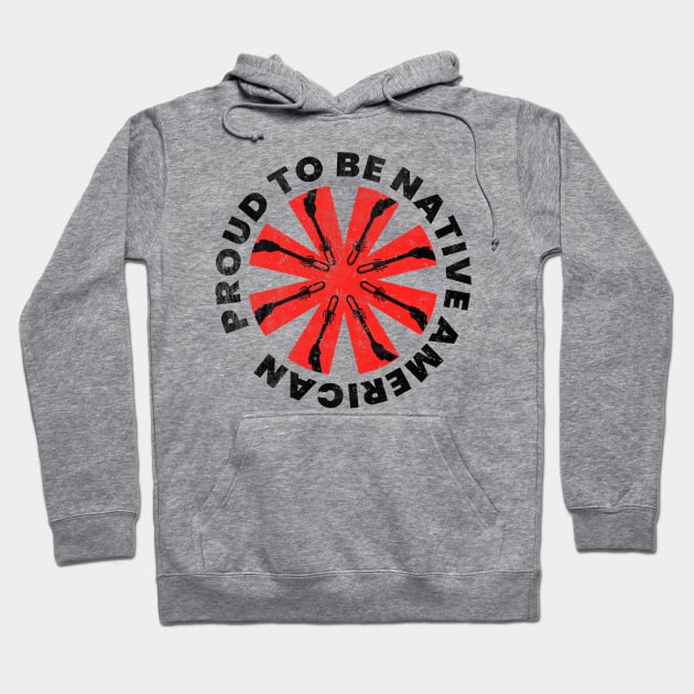 Proud to be Native American Round Text Design 2 Hoodie by Eyanosa